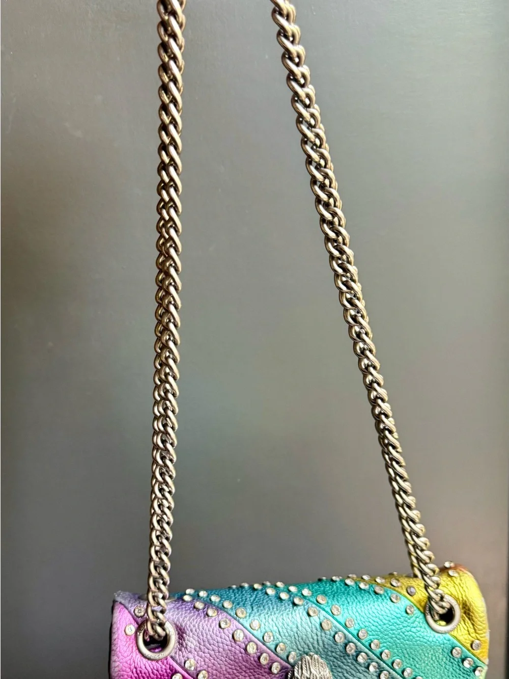 Kurt Geiger London Rainbow Mini
Kensington Crossbody Metallic
Studded Bag - Picture 15 of 16